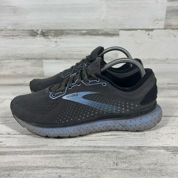 Brooks Womens Glycerin 18 1203171B050  Black Blue Running Shoes Lace up Size 9.5 - Picture 2 of 8